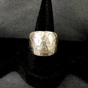 Handmade Hammered Genuine Sterling Silver Ring From Mexico
